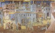 Ambrogio Lorenzetti Life in the City oil on canvas